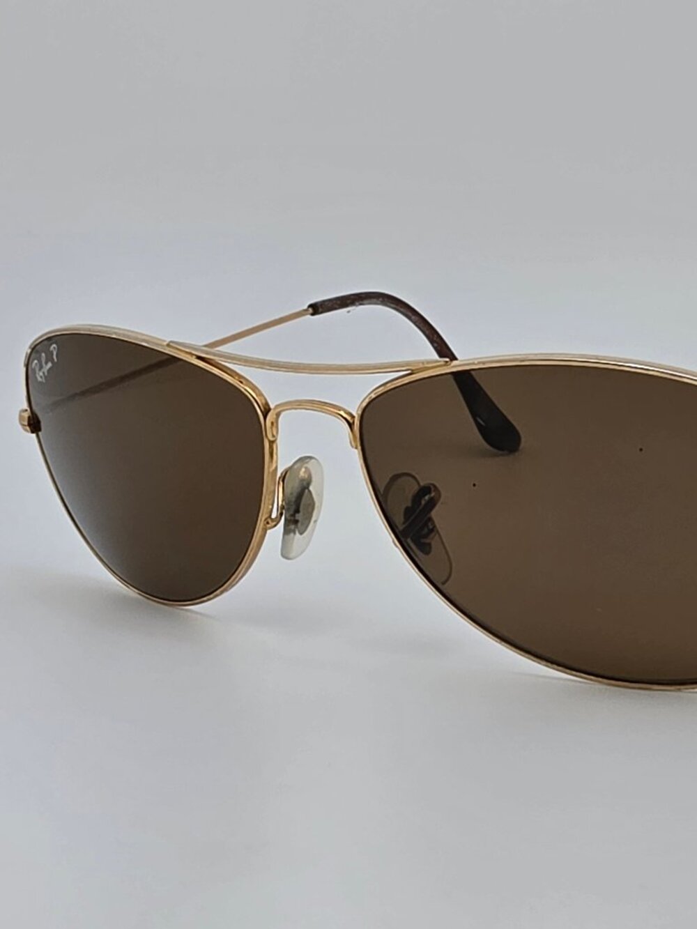 Ray-Ban RB3362 Cockpit Gold Frame Polarized B-15 Brown Lens Aviator Sunglasses